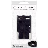 Cable Candy Hook and Loop 8 db fekete - Kábelrendező