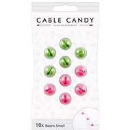 Cable Candy Small Beans 10 pieces green and pink - Cable Organiser