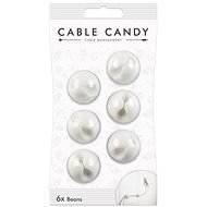Cable Candy Beans 6 ks biely - Organizér káblov