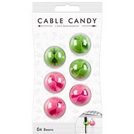 Cable Candy Bab 6 db zöld és rózsaszín - Kábelrendező