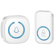 Cacazi Wireless doorbell A6 - set 1× receiver + 1× button, white - Doorbell