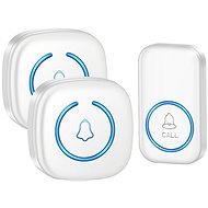 Cacazi Wireless doorbell A6 - set 2× receiver + 1× button, white - Doorbell