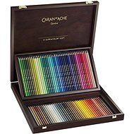 CARAN D'ACHE Supracolor Aquarelle 80 farieb v drevenom boxe - Pastelky