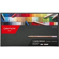CARAN D'ACHE Umelecké pastely v ceruzke 76 farieb + 2 grafitové ceruzky - Pastelky