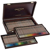 CARAN D'ACHE Art pencil pastels 84 colours in wooden box - Art Supplies