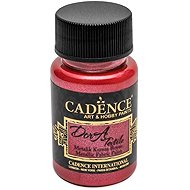 Cadence Metallic textile paint 50 ml, red - Fabric Dye