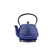 Tea Garden - Japanese cast iron teapot Manami blue 1200 ml with saucer - Tea Kettle