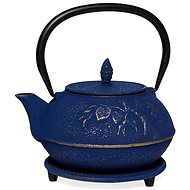 Tea Garden - Japanese cast iron teapot Kano blue 900 ml with saucer - Tea Kettle