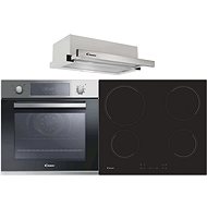 CANDY FCP 605 X/E + CANDY CH 64 CCB 4U + CANDY CBT6130/3X - Oven, Cooktop & Kitchen Hood Set