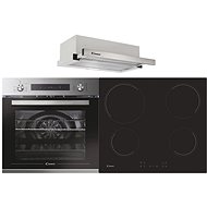 CANDY FCP 602X E0E/1 + CANDY CH 64 CCB 4U + CANDY CBT6130/3X - Oven, Cooktop & Kitchen Hood Set