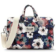 Canvaslife Briefcase laptop bag 15-16'', blue camellia - Laptop Case