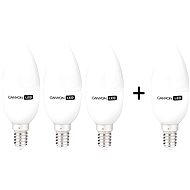 Canyon COB LED bulb, E14, candle, milk, 6W, 3 + 1 FREE - LED Bulb