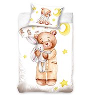 Carbotex Cotton crib sheets Teddy Bear and Sleepy Bear 100 × 135, 40 × 60 cm - Bed Linen