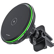 Techancy Mobile phone holder - magnetic with wireless charging, power up to 15W - Holder