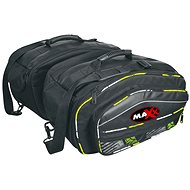 MAXX - AT 7020 Textile saddlebags black and green - Motorcycle Bag