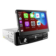 HIZPO Pull-out 1DIN Car Radio with Android, GPS Navigation, Bluetooth, WiFi, ISO connection - Car Radio