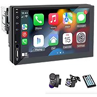 1DIN car stereo with CarPlay, Android Auto, Bluetooth, USB, rear-view camera, AUX - Car Radio