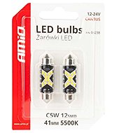 AMIO LED bulb Festoon CANBUS 12/24V SV41mm clear, 2 pcs - LED Car Bulb