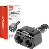 AMIO 2 × USB, 1 × USB C 12/24V, max 200W - Car Adapter