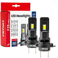 AMIO LED bulb H7 12/24V 3823 lm, 2 pcs - LED Car Bulb