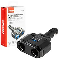 AMIO Extension socket 20W QC3.0 12/24V max. 200W - Car Adapter