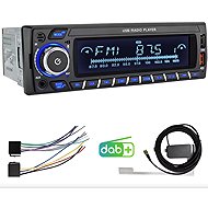 Junsun 1din Car radio with DAB, Bluetooth, USB, changeable button colour, USB, RDS - Car Radio