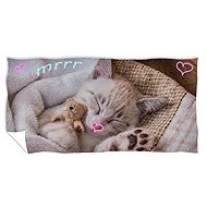 Carbotex Kitten with teddy bear 70 × 140 cm - Bath Towel