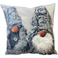 Forbyt Vánoční povlak 6817M 3D 40 × 40 cm Skřítci Duo šedý  - Pillowcase