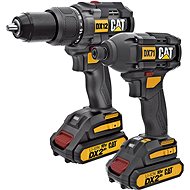 Caterpillar Carbonless 2in1 Impact Drill and Impact Driver Set, DX12K - Cordless Tool Set