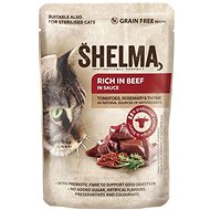 Shelma Cat beef with tomatoes in sauce, pocket 85 g - Cat Food Pouch