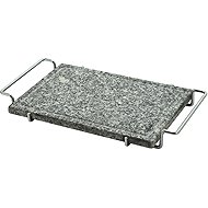CATTARA Grilling stone Granite L with groove and holder 30 × 20 × 1,65 cm - Grillstone