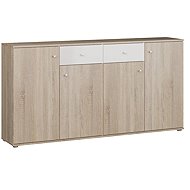 FORTE Hapson komoda 3D2S, dub sonoma/bílá - Chest of Drawers