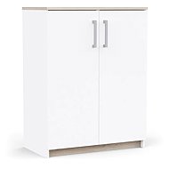 CBA MEUBLES Tody 2D, white/Kronberg oak - Chest of Drawers