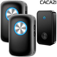 CACAZI FA28 Wireless battery-free doorbell - 2× receiver + 1× button - black - Doorbell