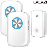 CACAZI FA28 Wireless battery-free doorbell - 2× receiver + 1× button - white - Doorbell