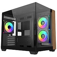 Cooler Master Elite 481 Wood Black - PC Case