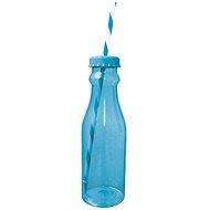 ZAK 700ml Soda Bottle with Straw, Acqua blue/White - Drinking Bottle