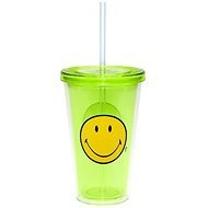 ZAK Dvojstenný ICE plastový pohár SMILEY 490ml zelený - Fľaša na vodu
