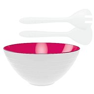 ZAK Bowl with salad bowl WAVE 28cm, white/raspberry - Small Bowl
