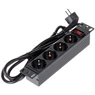 CTnet 10" Panel 4 × 230V 16A with switch 1U - Surge Protection Socket Strip
