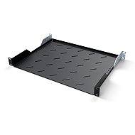 Ctnet 19" Shelf with perforations 1U 350 mm, black - Shelf