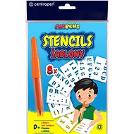 CENTROPEN stencils for blowing markers 9996 D + letters, numbers - Blow Pen Stencil