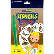 CENTROPEN stencils for blowing markers 9996 G + dinosaurs - Blow Pen Stencil