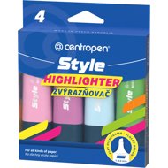 CENTROPEN 6252 STYLE SOFT - Packung mit 4 St. - Textmarker
