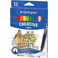 CENTROPEN Creative liner 2521, 12 colours - Fineliner Pens