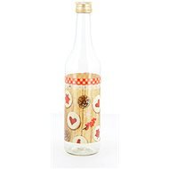 Cerve fľaša s viečkom 0,5 l dekor LINECKÉ - Fľaša na vodu