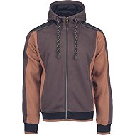 CERVA DAYBORO sweatshirt dark brown, S - Work Hoodie