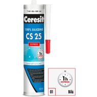 Ceresit Sanitary silicone CS 25 Express white, 280 ml - Silicone