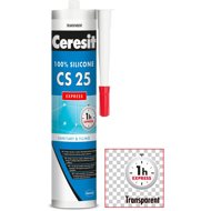 Ceresit Sanitary silicone CS 25 Express transparent, 280 ml - Silicone