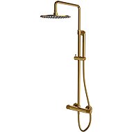 OMNIRES Contour Thermostatic Shower Column, Brushed Gold /GLB/ (CT8044GLB) - Shower Set